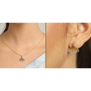 CLARA Juego de Collar y Pendientes Irina de Plata de Ley 925, Colección de Joyería Fina - Product Image 6