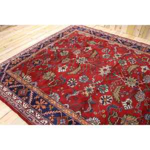 Tapis vintage 8,1x10,3 pi (248x313 cm), tapis persan turc rouge - Product Image 4