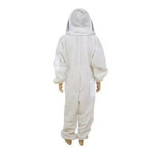 High Quality OEM <b>White</b> Beekeeping <b>Suit</b> Mesh Hood Full <b>Body</b> Protective Light Weight Polyester Custom Logo COCOON INTERNATIONAL - Product Image 2