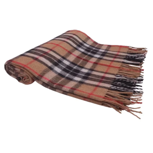 Auténtica manta de lana de camello Thomson, diseño de tartán tradicional acogedor, cálido y elegante a precio de fábrica - Product Image 3