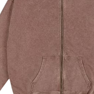 เสื้อมีฮู้ดโอเวอร์ไซส์แบบมีซิปรูดไซส์วินเทจซักกรดเสื้อผ้าแนวสตรีทผ้าฝ้ายทรงหลวมเสื้อฮู้ดสำหรับผู้ชายและผู้หญิง - Product Image 4