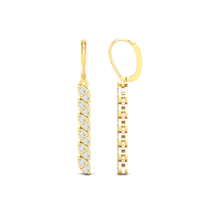 Boucles d'oreilles pendantes en argent 925 avec diamant moissanite rond de 1,39 carat - Product Image 3