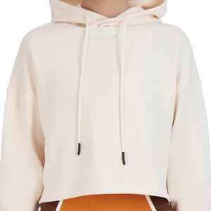 Sudadera corta con capucha para mujer, ropa de calle informal para exteriores, Sudadera corta de Color sólido a la moda, nuevo estilo - Product Image 5