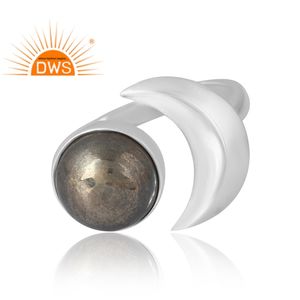 Anillo de piedras preciosas de pirita Natural de Plata de Ley 925 más vendido, joyería personalizada para mujer, regalo para ella - Product Image 3