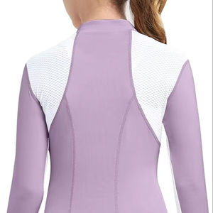 2025 New Design Women's Equestrian Clothing Custom Logo Horse Riding Shirts with Short Sleeves and Stirrups - Product Image 1