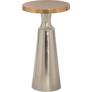 Silver & Gold Color Metal Coffee Side <b>Table</b> Modern Design for Your Living Room or Lounge Space - Product Image 1