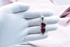 สร้อยคอจี้เงินสเตอร์ลิงทำด้วยมือสีกุหลาบดอกรักเร่เทอร์ควอยซ์พร้อมสายโซ่ขนาด18นิ้วปรับได้ของขวัญสุดหรูสำหรับเธอ - Product Image 2