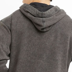 Nouveauté, pull d'extérieur épais et chaud personnalisé pour l'hiver, pull brodé de forme allongée, pull à capuche surdimensionné et lavé à l'acide pour hommes - Product Image 6