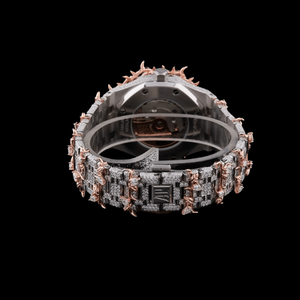 Fully Iced Design Brilliant Pear Cut VVs Clarity Moissanite Mechanical Glass Hip Hop Business Fashion Stainless Steel <b>Square</b> - Product Image 4