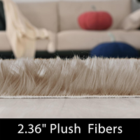 Alfombra Moderna Personalizada de Seda y Lana, Felpuda, de 5-6 mm de Altura de Pelo, Súper Suave, Grande, con Base de PVC, para Sala de Estar, Dormitorio y Hogar