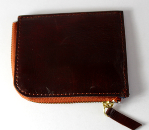 Producto promocional de alta calidad con cierre de cremallera suave Monedero de cuero cosido a mano de cuero natural fuerte - Product Image 6