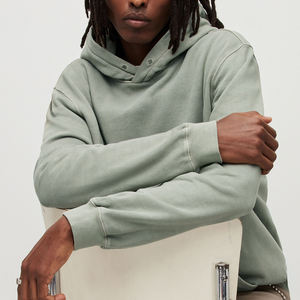 High Quality No String Breathable Stone Acid Washed Hoodies <b>Men</b> Full <b>Zip</b> Us Boxy 500 GSM Designer Enzyme Wash <b>Hoodie</b> Top Boys - Product Image 5