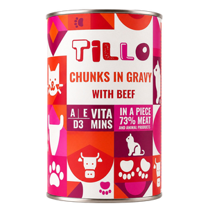 TILLO Nourriture humide pour chat en conserve - 415 g - Bœuf - Product Image 1