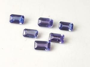 พลอย3x5mm-8x10mm ฟ้าแทนซาไนต์แปดเหลี่ยมเจียระไนแบบธรรมชาติอัญมณีเจียระไนเหลี่ยมเพชรพลอยสีฟ้าสำหรับทำเครื่องประดับ - Product Image 5