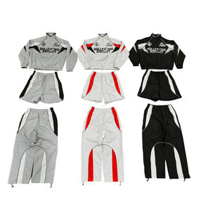 Conjunto Deportivo Holgado y Pesado Personalizado al por Mayor, Conjunto Cortavientos, Chaqueta Transpirable, Conjunto Cortavientos de Dos Piezas - Product Image 4