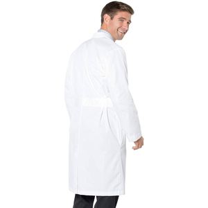 Bata de laboratorio de mezclilla de ajuste suave para trabajadores de hospitales y clínicas, tela cómoda suave, transpirable y duradera - Product Image 2