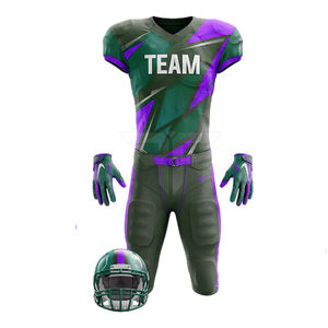 Tenue d'équipe légère de football américain pour adulte, style sergé, short 100 % polyester, antibactérien, séchage rapide - Product Image 3