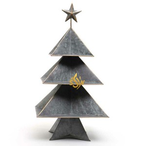 Adornos de decoración de Navidad de diseñador de Material galvanizado, caja blanca, adornos colgantes de Papá Noel para accesorios de Navidad - Product Image 4