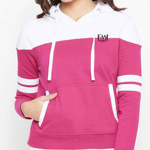 Sweat à capuche pull-over pour femme en jersey de haute qualité, personnalisable, en polaire épaisse, à épaules tombantes, pour l'hiver, avec devant uni et coupe haute - Product Image 1