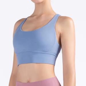 Top Deportivo Corto sin Mangas para Mujer, Personalizado al por Mayor, Transpirable, Suave, con Espalda Cruzada y Relleno - Product Image 4