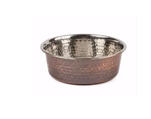 Tazón de perro de cobre pulido de diseño Regular hecho a mano de variedad de lujo para alimentación de agua y comida para mascotas en precio al por mayor - Product Image 6