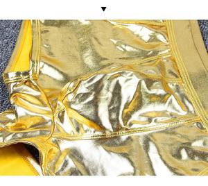 Nouveaux boxers pour hommes en similicuir, taille basse, sous-vêtements sexy en cuir verni, style creux - Product Image 6