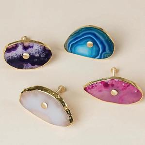 ชุดมือจับประตูคริสตัลอาเกตหรูหราหรูหราหรูหราลูกบิดตู้หินธรรมชาติขัดเงาหรูหราสำหรับการตกแต่งภายในที่ทันสมัยและได้รับแรงบันดาลใจจากความรัก - Product Image 6