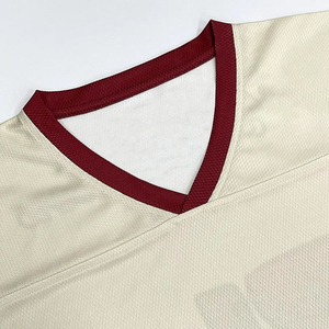 Venta al por mayor fútbol malla Jersey 100% poliéster fútbol americano Jersey transpirable deportes malla de secado rápido fútbol Jersey - Product Image 4