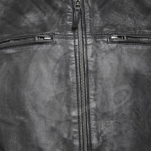 Chaqueta de Cuero Vacuno Transpirable Estilo Urbano, Talla Grande, Cuello Alto, Moda de Invierno - Product Image 6