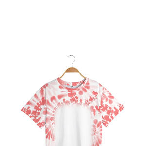 Camisetas Personalizadas de Corte Recto con Estampado Tie Dye, Camisetas de Manga Corta para Mujer, Cuello Redondo, Diseño Sublimado, 100% Algodón, Camisetas Orgánicas Lisas de Verano - Product Image 5