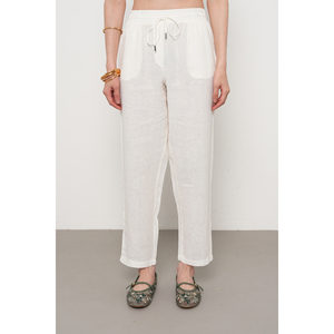 Pantaloni da Donna 100% Lino Sottile Vestibilità Regolare - Product Image 5