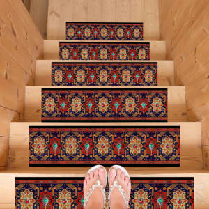 Alfombra con Estampado Geométrico, Alfombra Moderna para Escaleras, Alfombra para Vestidor - Product Image 5