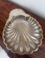 Piring besar berbentuk kerang kerang kerang besar piring dekoratif untuk makanan laut pantai berkemah logam mangkuk klasik Aluminium