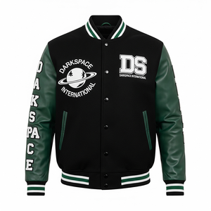 เสื้อแจ็กเก็ตกำมะหยี่ปักลายตัวอักษรผ้ากำมะหยี่แขนยาวคอตั้งทนทานสำหรับฤดูหนาวดีไซน์ใหม่ออกแบบได้ตามต้องการ - Product Image 1