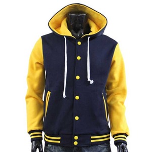 Usine directe hommes Vintage université université veste respirant toile support capuche personnalisé Patch hiver Baseball Bomber conception - Product Image 5