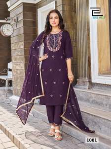 Latest Designer Heard Weaving with Sequence Special Occasion Women's Faux Georgette Fancy Wear <b>Kurti</b>-set - Product Image 5
