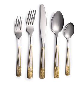 Silver Cutlery Sets Stainless Steel <b>Mirrored</b> Finished <b>Tabletop</b> Flatware Wholesale Restaurant Cutlery Customization Available - Product Image 4