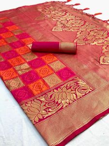 Meilleure collection de saris Sungudi au look traditionnel pour femmes, nouveauté, emballage personnalisé à bas prix pour vêtements indiens pakistanais - Product Image 6