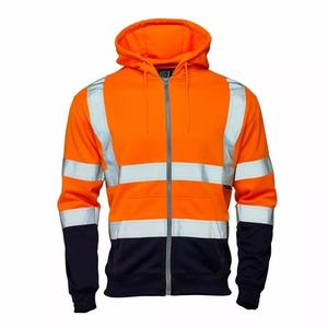 Sudadera Impermeable de Alta Visibilidad ANSI Clase 3 para Seguridad en el Tráfico, con Capucha Ajustable y Tiras Reflectantes Resistentes para Uso Industrial - Product Image 3