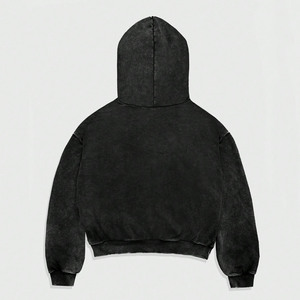 Custom Streetwear Unisex Cotton Winter <b>Hoodies</b> <b>Plain</b> Blank Heavy Weight Oversized Faded Acid Wash Men's Fleece Quick Dry - Product Image 2