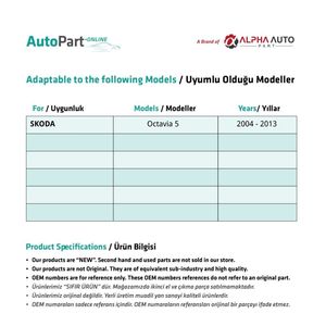 Elevalunas delantero derecho de plástico para Skoda Octavia 5 - Product Image 2
