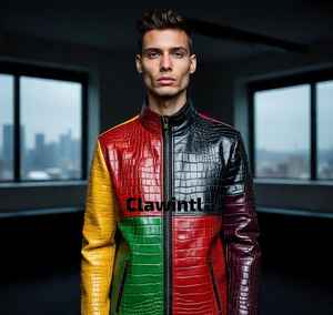 แจ็คเก็ตหนังจระเข้แท้จากโรงงาน | ขายส่งเสื้อผ้าเครื่องหนังที่แปลกใหม่ - Product Image 4