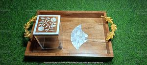 Juego de Frascos de Acrílico Artesanal con Bandeja de Incrustaciones de Madera, Edición de Regalo Empresarial Clásica de Lujo de 150 ml - Product Image 4