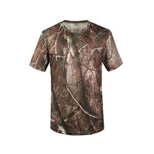 Vente en gros de t-shirts à manches courtes taille personnalisée vêtements numériques de chasse tenues d'extérieur combat chasse escalade pêche t-shirts - Product Image 5