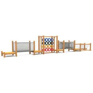 Cadre en bois de sport Aire de jeux pour enfants Escalade Guerrier Ninja Ensemble d'obstacles en bois Jardin Cour Équipement pour enfants - Product Image 6