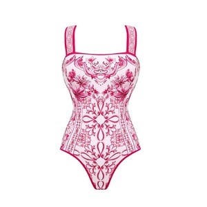 ชุดว่ายน้ำวันพีชสีแดงชุดบอดี้สูทเปลือยหลังสำหรับผู้หญิงชุดว่ายน้ำชายหาดสายคาดชุด2024ลายเสือดาวสำหรับผู้หญิงชุดว่ายน้ำสำหรับใส่ในวันหยุดสระน้ำฤดูร้อน - Product Image 4