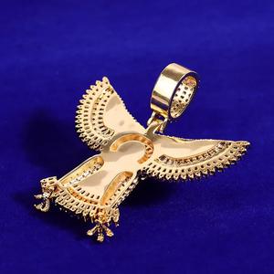 Pendentif Hibou de Luxe Bijoux Hip Hop Doré Glacé pour Homme et Femme - Product Image 4