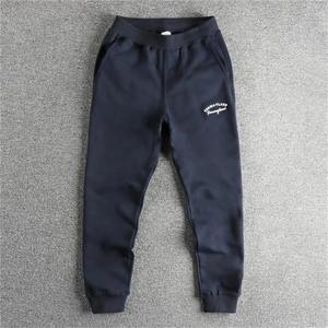 Primavera New Terry Cloth Carta Bordado Pantalones de chándal Hombres Simple Lavado Cordón Casual Deportes Tobillo-atado Pantalones - Product Image 1