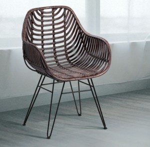 Silla de Ratán Moderna y Cómoda para el Ocio, Ecológica y Duradera, Muebles para el Hogar, Apartamento, Exterior, Villa, Restaurante, Sala de Estar, Hotel - Product Image 5