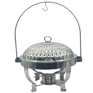 Elegance Gold Stainless Steel Chaffing Dish Round Hanging <b>Buffet</b> <b>Server</b> <b>Food</b> <b>Warmer</b> for Party Events Use - Product Image 2